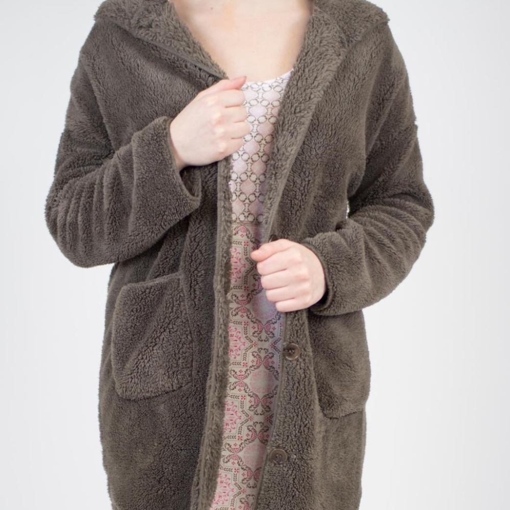 PJ SALVAGE Cozy Hooded Cardigan: